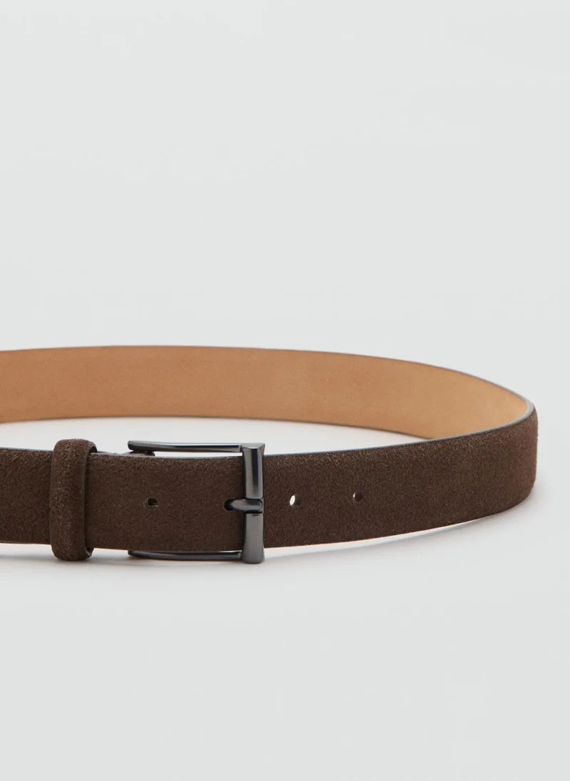 Mango Man  Suede leather belt for Men | Best Price UAE